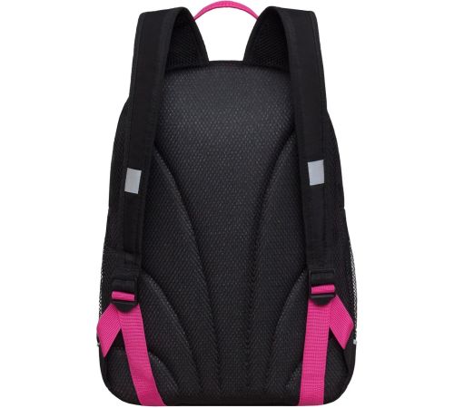 Школьный рюкзак Grizzly RG-463-1 черный/розовый