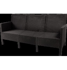 Скамейка ВПМ Ротанг 3-х местный 6199089 темно-серый