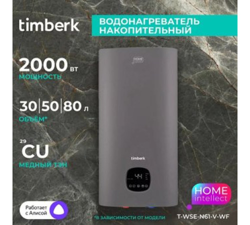 Накопительный электрический водонагреватель Timberk T-WSE30-N61-V-WF