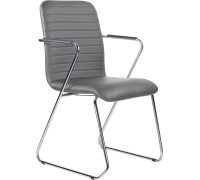 Кресло Brabix Visit CF-101 хром/экокожа темно-серый