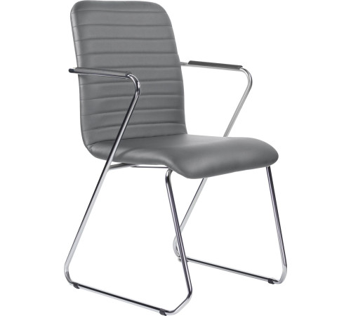 Кресло Brabix Visit CF-101 хром/экокожа темно-серый