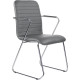 Кресло Brabix Visit CF-101 хром/экокожа темно-серый
