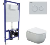Унитаз подвесной Berges Wasserhaus Ventas Rimless + Visam Slim 525 EX-043239 с сиденьем