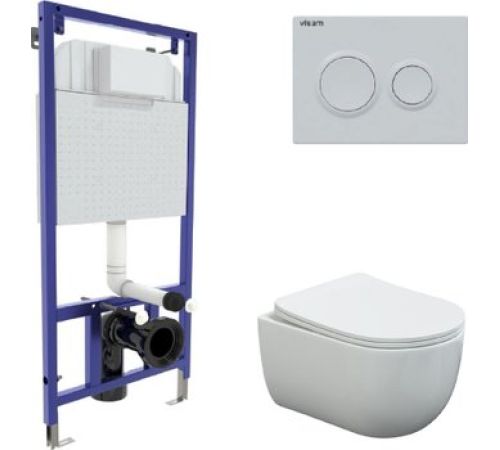 Унитаз подвесной Berges Wasserhaus Ventas Rimless + Visam Slim 525 EX-043239 с сиденьем