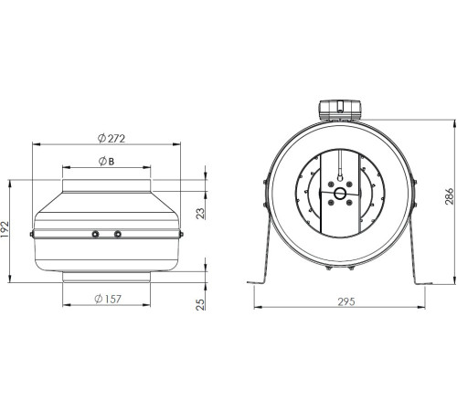 Радиальный вентилятор Bahcivan BDTX 160