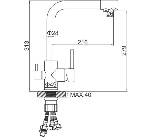Смеситель Ledeme L4055A-3