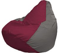 Кресло-мешок Flagman Груша Медиум XL Г1.1-303 бордовый/серый
