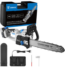 Аккумуляторная пила Deko DKCHS 40 PRO 084-2000 с 2-мя АКБ, кейс