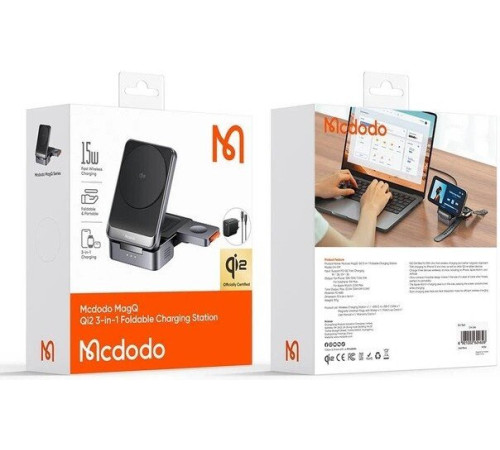 Беспроводное зарядное McDodo CH-519 22.5W USB Type-C с адаптером черный