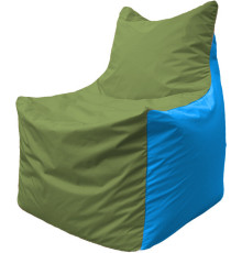 Кресло-мешок Flagman Фокс Ф2.1-229 оливковый/голубой