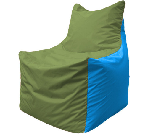 Кресло-мешок Flagman Фокс Ф2.1-229 оливковый/голубой