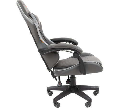 Игровое геймерское кресло CHAIRMAN CH28 экокожа, черный/серый