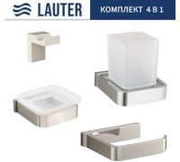 Набор аксессуаров для ванной Lauter 21SH7061 + 21SH7051 + 21SH7091 + 21SH7101 Chrome, 4 предмета
