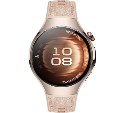 Умные часы Huawei Watch 5 42 мм песочный, с бежевым силиконовым ремешком, международная версия