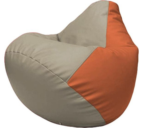Кресло-мешок Flagman Груша Макси Г2.3-0223 светло-серый/оранжевый
