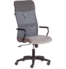 Офисное кресло TetChair Practic флок/кожзам серый