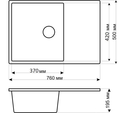 Кухонная мойка Gerhans B27 черный