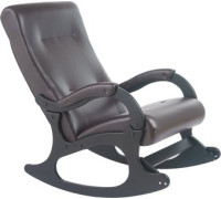 Кресло-качалка Mio Tesoro Бастион-32 кожзам коричневый/черный