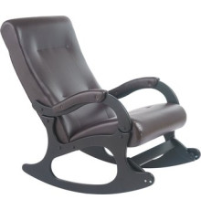 Кресло-качалка Mio Tesoro Бастион-32 кожзам коричневый/черный