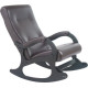 Кресло-качалка Mio Tesoro Бастион-32 кожзам коричневый/черный