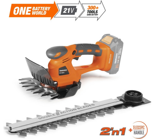 Кусторез + ножницы Daewoo Power DAHT 2521Li Full Set с 1-им АКБ