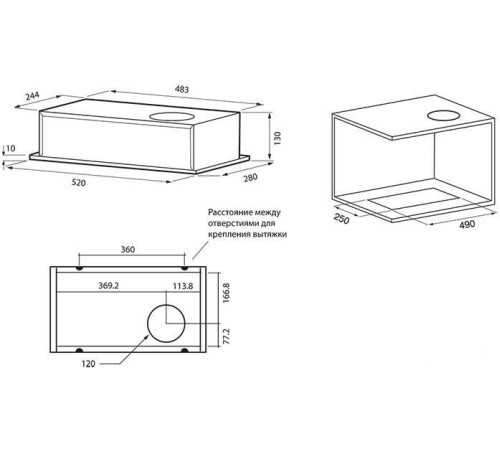 Кухонная вытяжка Krona Selina 600 PB черный
