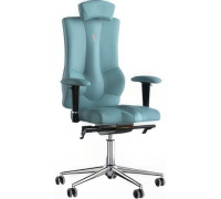 Офисное кресло Kulik System Elegance экокожа, синий с подголовником