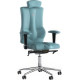 Офисное кресло Kulik System Elegance экокожа, синий с подголовником