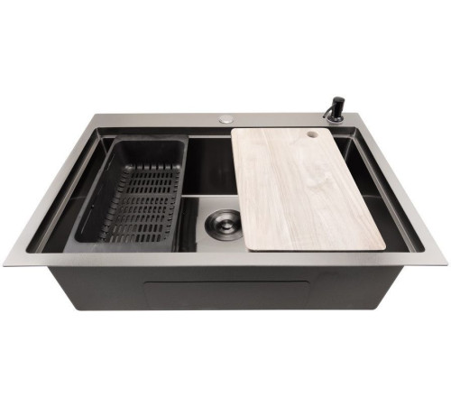 Кухонная мойка Stellar S7050NB-A нано черный, c доской