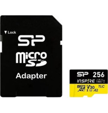Карта памяти Silicon-Power Inspire microSDXC SP256GBSTXLA2V1NSP 256GB с адаптером