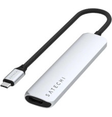 Док-станция Satechi 6-in-1 USB-C Slim Multiport Adapter ST-P6SS серебристый
