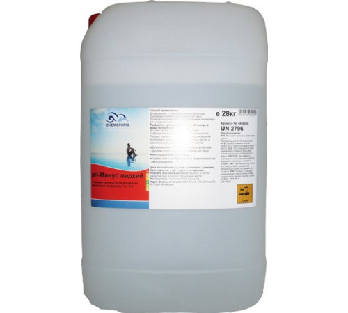 Химия для бассейна Chemoform pH-минус жидкий 28 кг