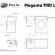 Умывальник Paola Magenta 110 Левый