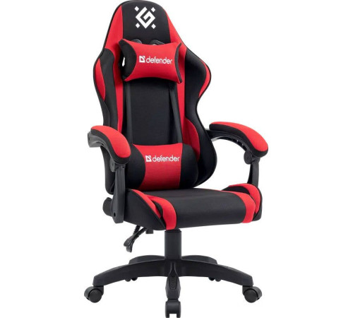 Игровое геймерское кресло Defender Expert черный/красный