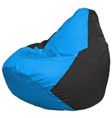 Кресло-мешок Flagman Груша Мини L Г0.1-267 голубой/черный
