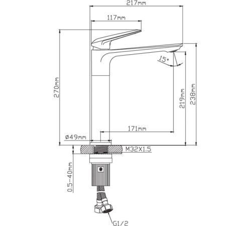 Смеситель Diadonna D171-13QH