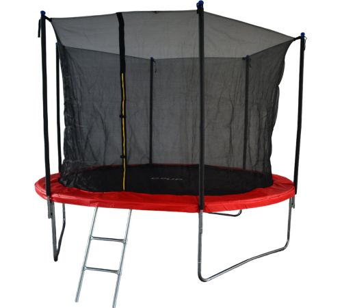 Батут GoUP Elite 10FT с сеткой и лестницей, красный