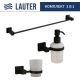 Набор аксессуаров для ванной Lauter 21SH6062 + 21SH6172 + 21SH6012 Matt Black, 3 предмета