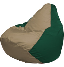 Кресло-мешок Flagman Груша Г2.1-83 тёмно-бежевый/тёмно-зелёный