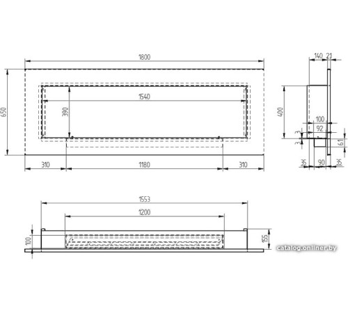 Биокамин ZeFire Elliot 1800 белый со стемалитом