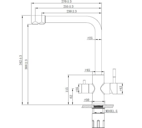 Смеситель Esko Kitchen K24S