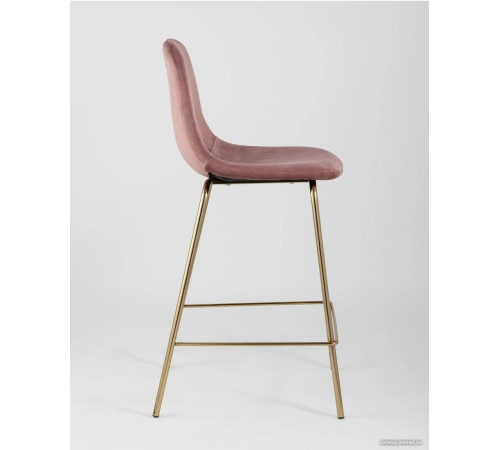 Стул Stool Group Валенсия SN полубарный OS-001CB HLR-44 велюр розовый/золотые ножки