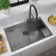 Кухонная мойка ZorG ZRN 5080 Premium R PVD Gunblack