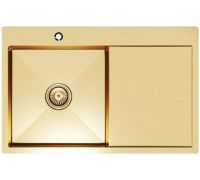 Кухонная мойка Mixline Pro 552918 золото, с сифоном