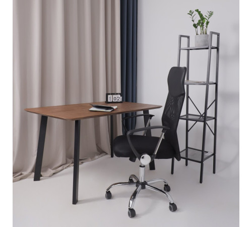 Офисное кресло AksHome Aria ткань/сетка/экокожа, черный