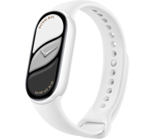 Фитнес-браслет Xiaomi Smart Band 10 белая керамика, с белым силиконовым ремешком, международная версия