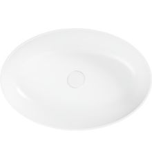 Умывальник Belux Турин 610 эллипс 18, белый матовый/Solid Surface