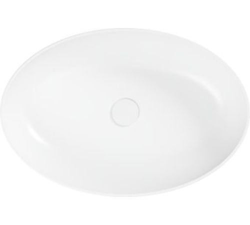 Умывальник Belux Турин 610 эллипс 18, белый матовый/Solid Surface