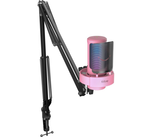 Проводной микрофон FIFINE A8T розовый