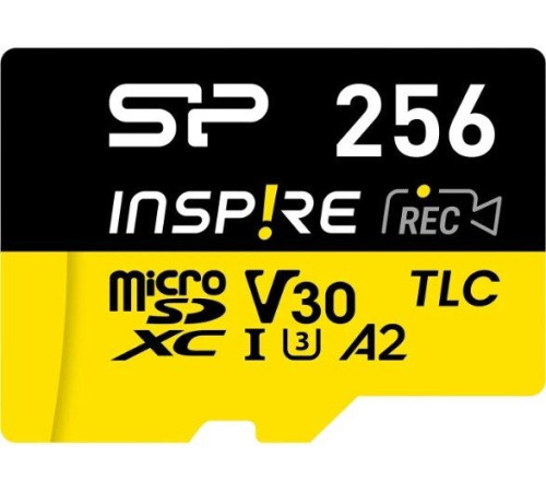 Карта памяти Silicon-Power Inspire microSDXC SP256GBSTXLA2V1NSP 256GB с адаптером